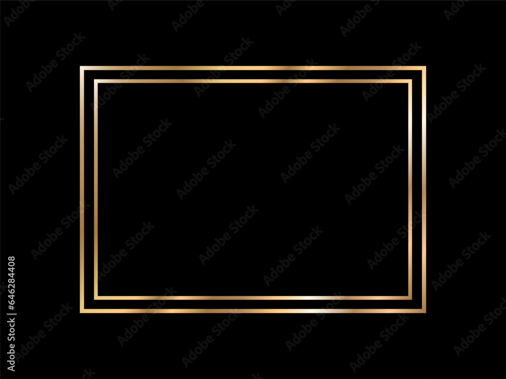 Gold frame vector. Gold frame on white background. Stylish vector invitation gold frame Gold frame vector. Gold frame on white background. Stylish vector invitation gold frame