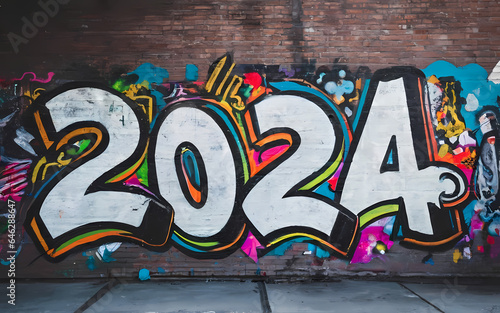 2024 graffiti on the wall