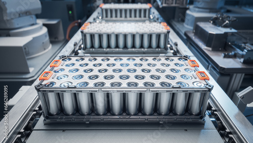 Tableau sur toile EV Battery Production Factory