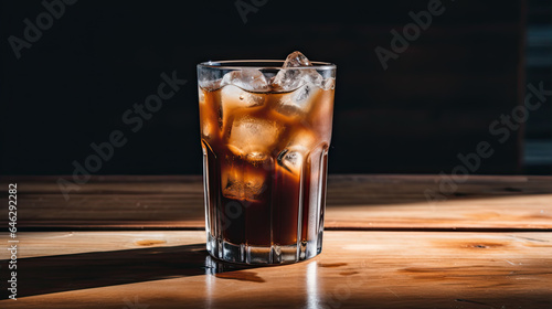 glass of iced cold brew coffee