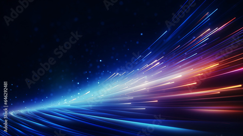 Abstract background of fiber technology lights