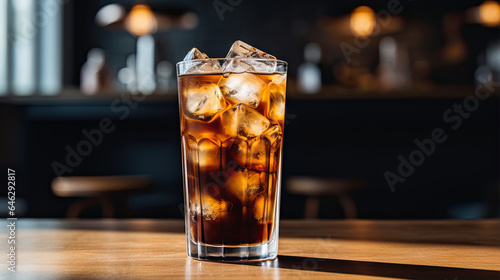 glass of iced cold brew coffee