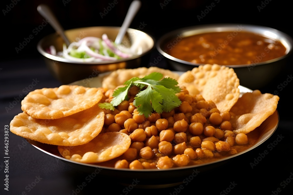 Chickpea Chana Paratha, popular Indian food Chickpea Chana Paratha, popular Indian food