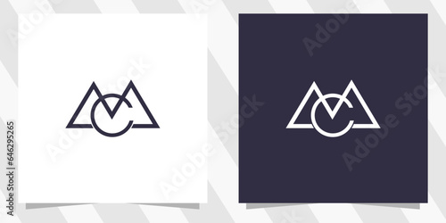 letter mc cm logo design