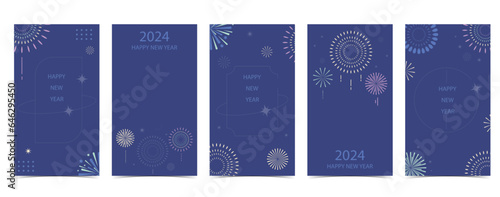 Color firework on night background for celebration