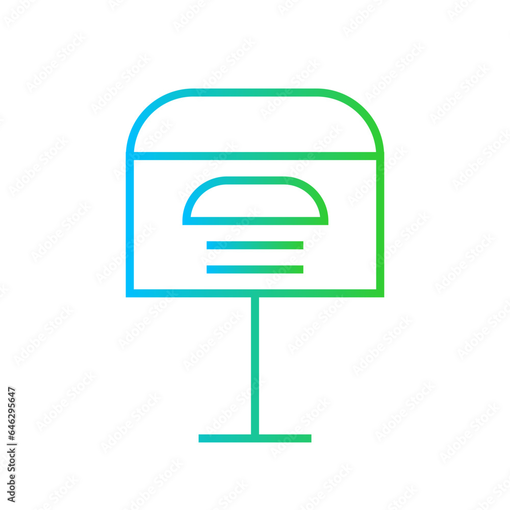 Easel human resources icon with blue and green gradient outline style. easel, symbol, drawing, design, art, isolated, artist. Vector Illustration Easel human resources icon with blue and green gradient outline style. easel, symbol, drawing, design, art, isolated, artist. Vector Illustration
