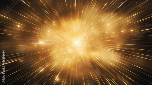 Abstract background with golden starburst effect