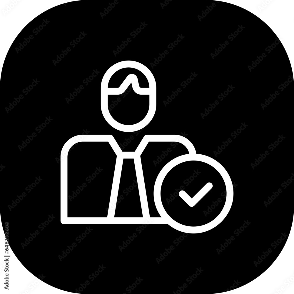 Approve candidate human resources icon with black filled line outline style. symbol, sign, candidate, business, agreement, job, line. Vector Illustration Approve candidate human resources icon with black filled line outline style. symbol, sign, candidate, business, agreement, job, line. Vector Illustration
