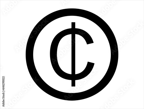Ghana cedi currency sign vector art
