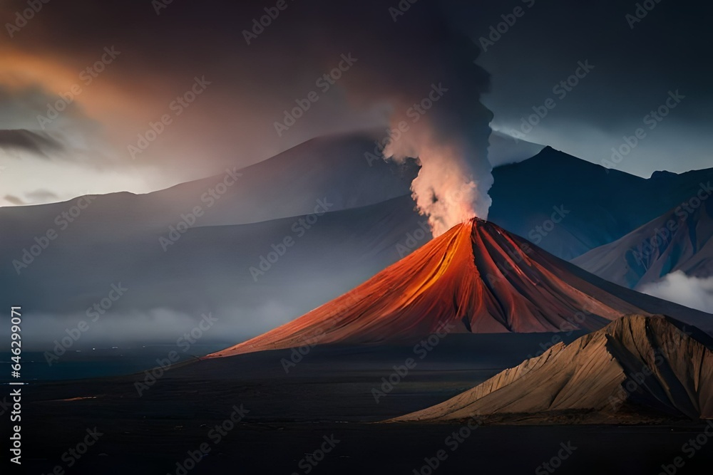 volcano in the sky