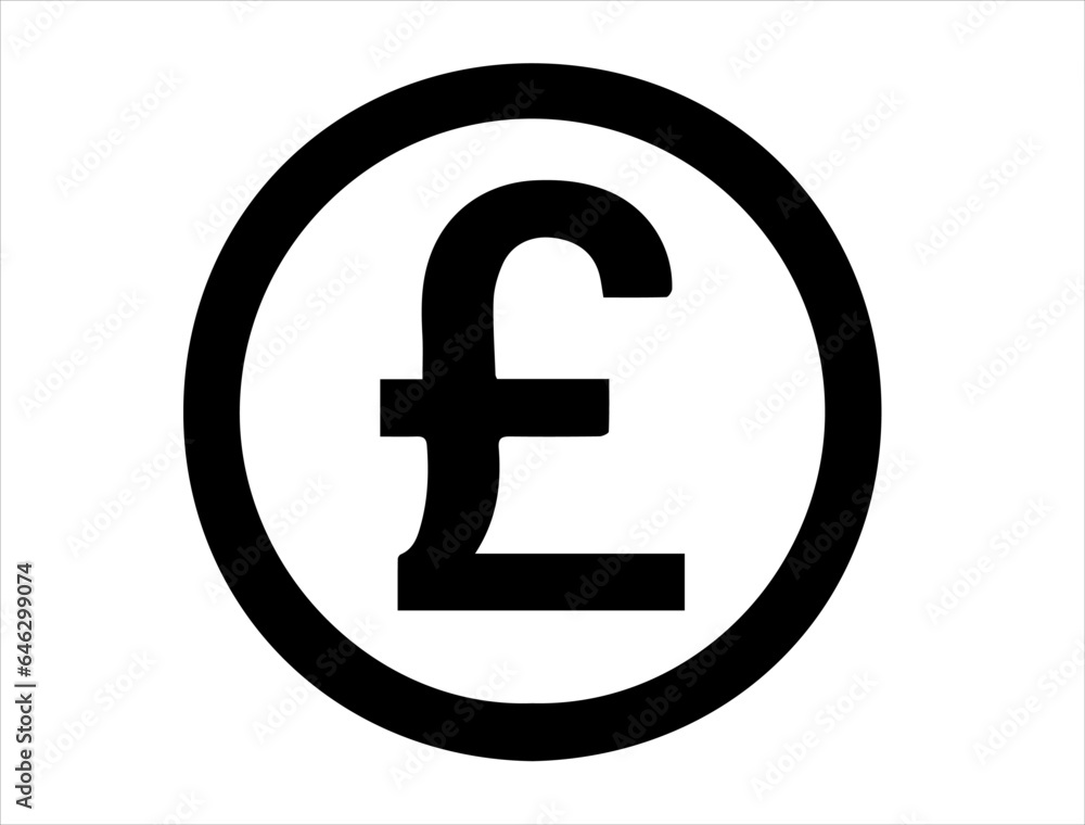 Pound currency sign vector art Pound currency sign vector art