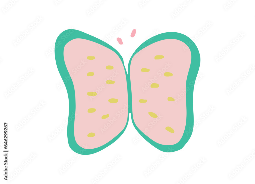 Butterfly doodle vector. Bright insect. Butterfly silhouette in trendy style. Sticker, tattoo, postcard. Vector illustration Butterfly doodle vector. Bright insect. Butterfly silhouette in trendy style. Sticker, tattoo, postcard. Vector illustration