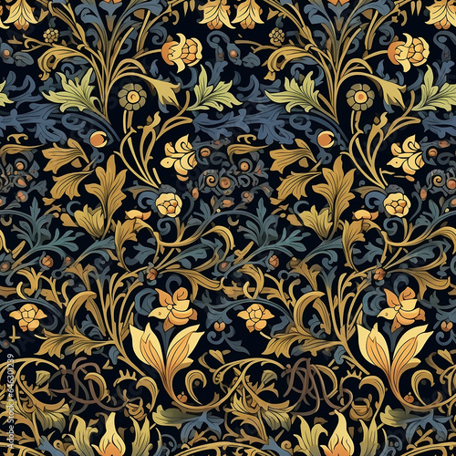 Medieval Seamless Textile Pattern