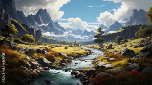 Nature's Majestic Symphony: Exploring the Enchanting Landscapes of Patagonia's Wonderland, generative AI