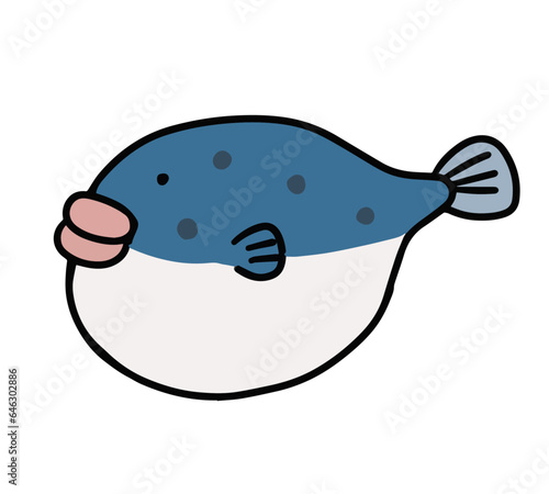 フグのキャラクターイラスト1