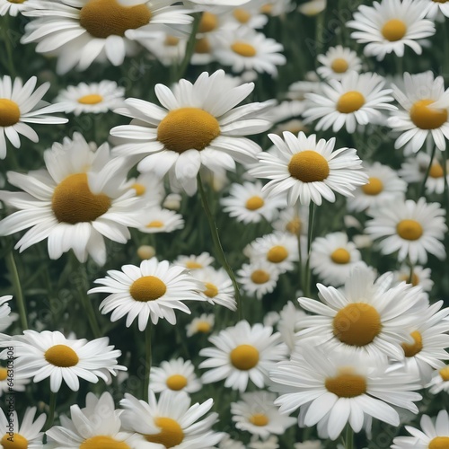 A meadow of daisies forming a giant  swirling  hypnotic pattern that seems to move in the breeze4