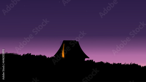 Camping Tent silhouette