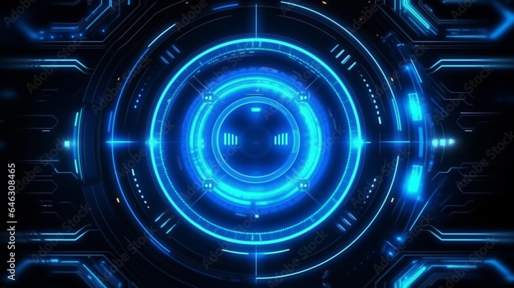 Fototapeta premium abstract technology background, technology background with HUD design