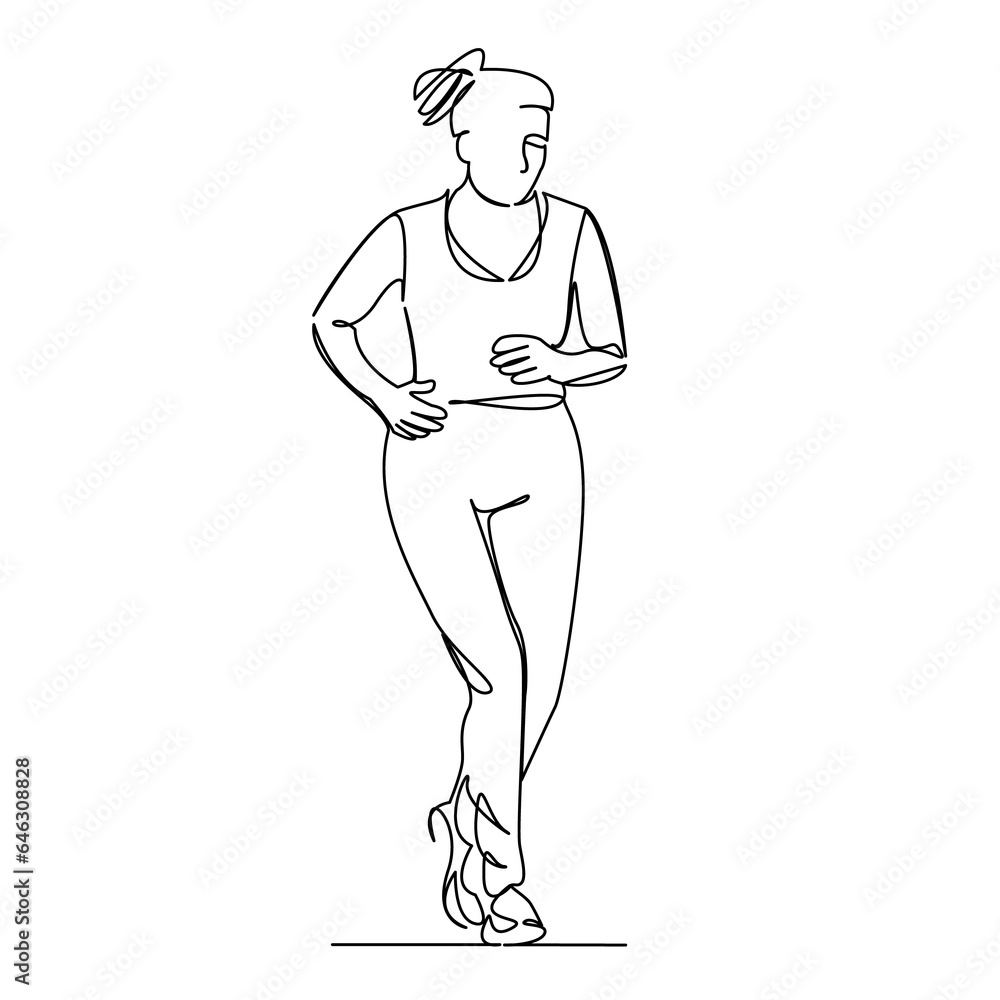 girl running marathon
