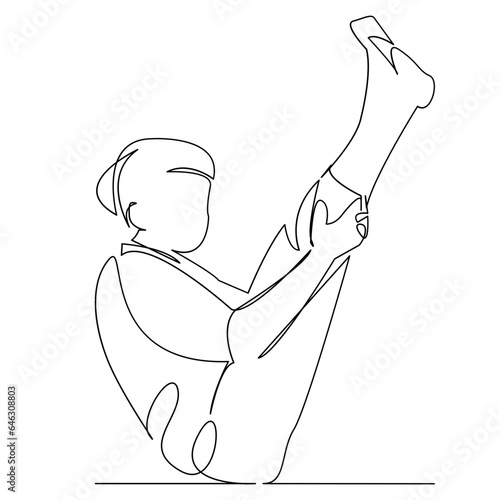 elderly woman doing yoga