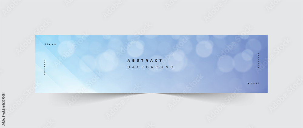 Linkedin banner gradient abstract background with bokeh template