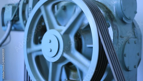 Maintenance of elevator shafts Cable control. Elevator transport