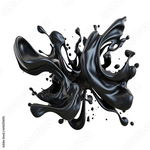 Splashes of black paint
