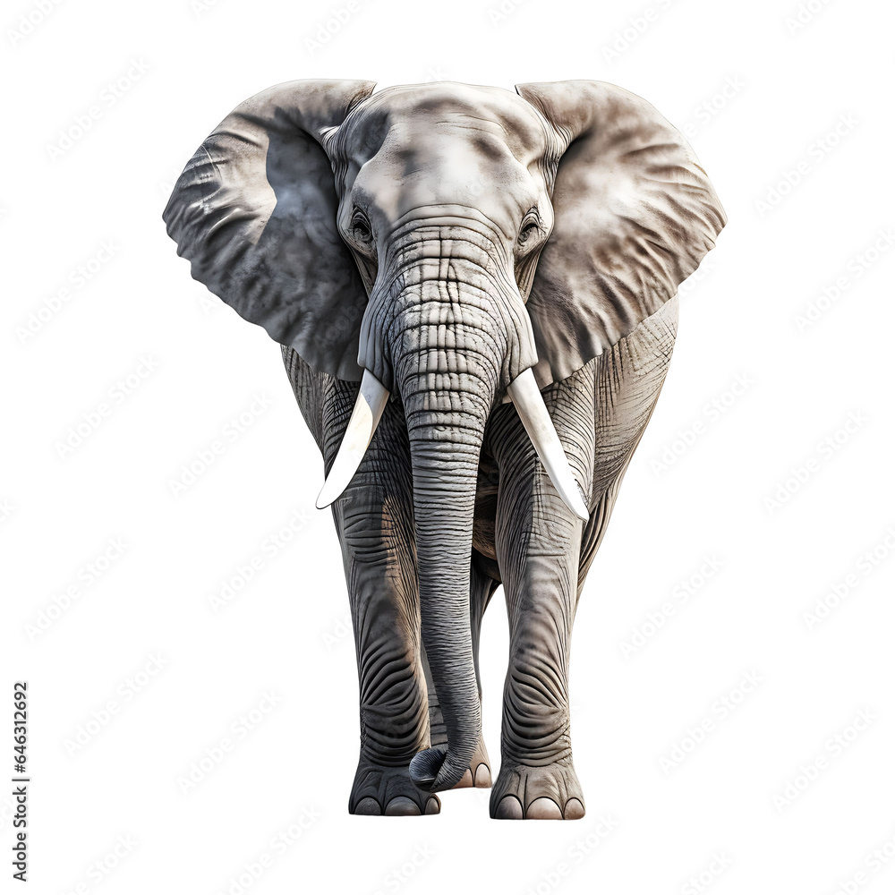 Majestätischer Elefant auf transparentem Hintergrund - Anmutiger Riese