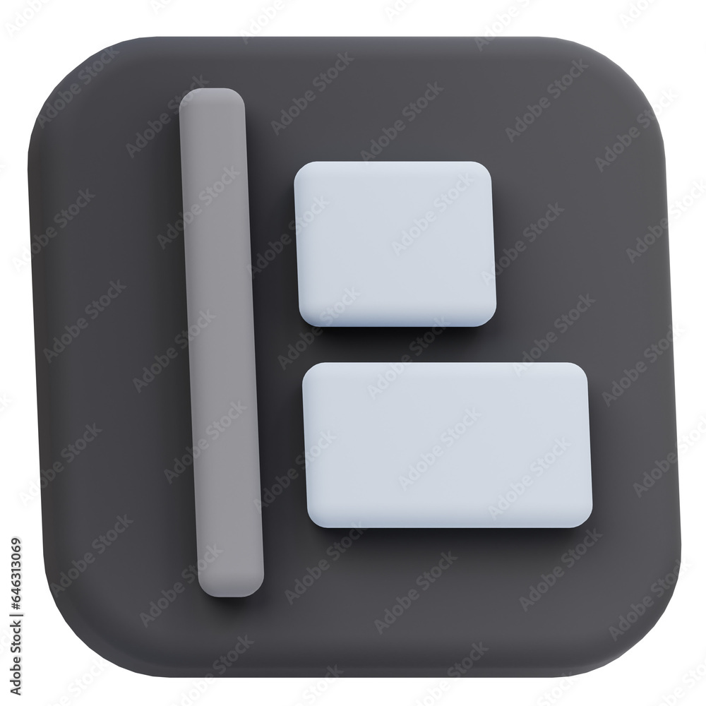 horizontal align left pathfinder 3d icon design horizontal align left pathfinder 3d icon design