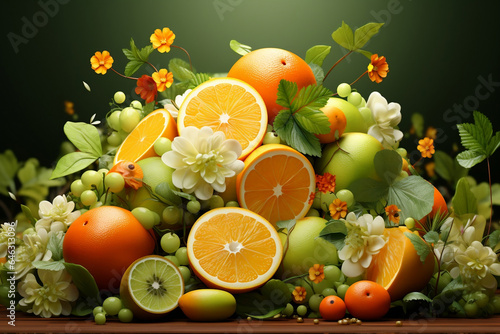 food background  Colorful Citrus Slices  A Feast for the Senses