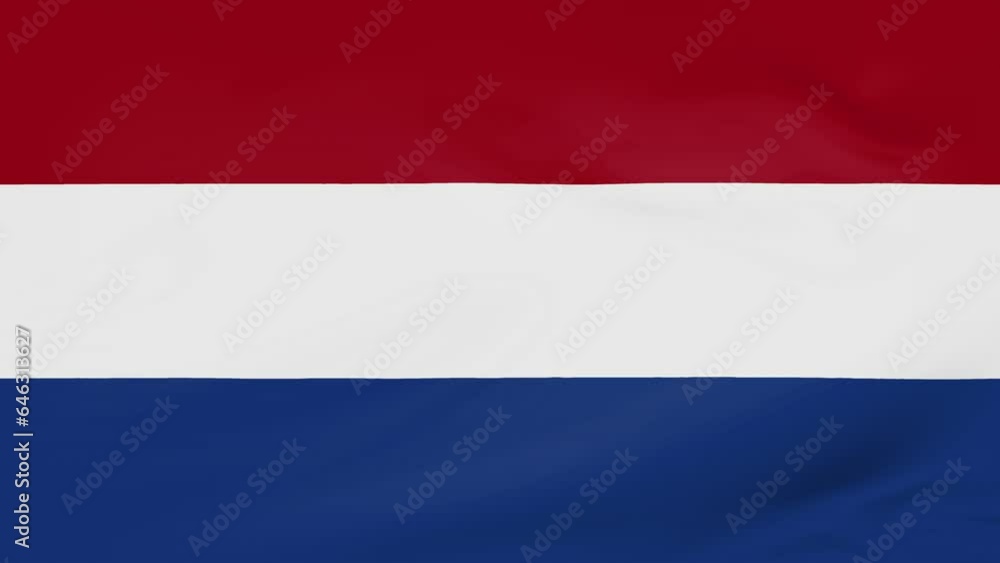 Netherlands flag waving animated background Netherlands flag waving animated background