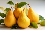 pears on a white plate