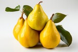 pears on a white