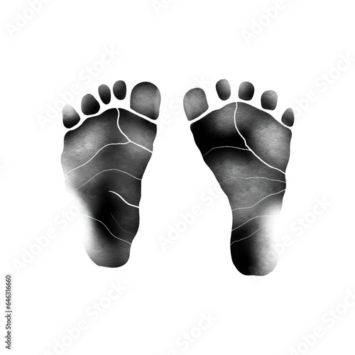 Baby footprints vector , footprints vector
