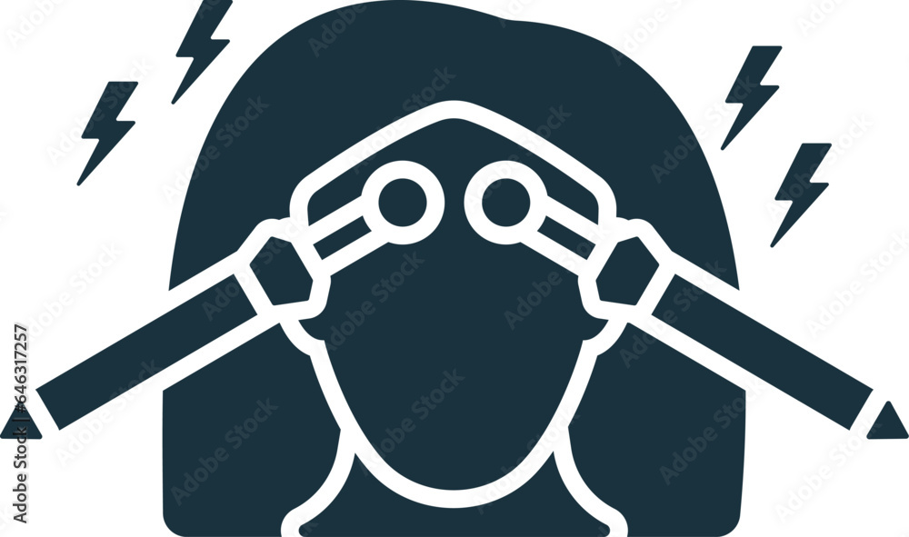 Microcurrents icon. Monochrome simple sign from cosmetology collection ...