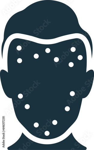 Skin problems icon. Monochrome simple sign from cosmetology collection. Skin problems icon for logo, templates, web design and infographics.
