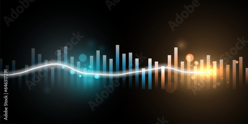 business vector illustration design Stock market charts or Forex trading charts for business and finance ideas.