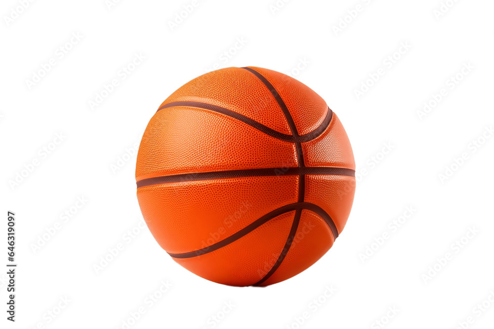 Basketball Isolated on transparent background, Generative Ai