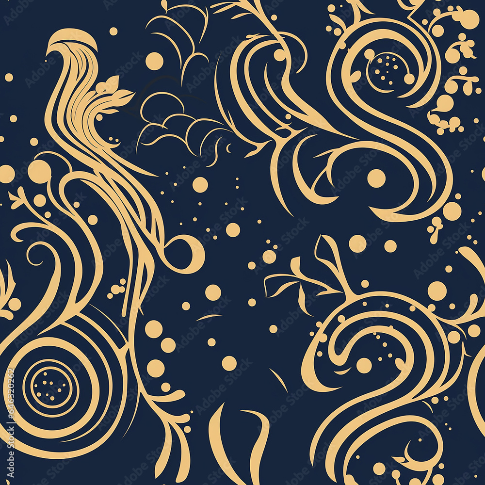 Golden Celestial Swirls Golden Celestial Swirls