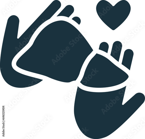 Organ donation icon. Monochrome simple sign from donation collection. Organ donation icon for logo, templates, web design and infographics.