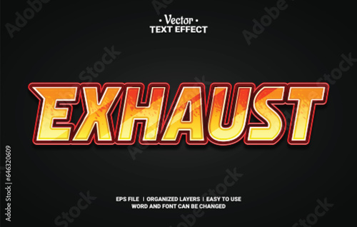Exhaust Editable Vector Text Effect.