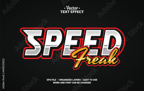Speed Freak Editable Vector Text Effect.