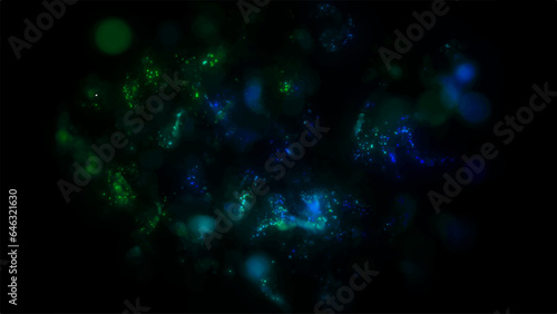 Abstract background with blurred shining spots particles