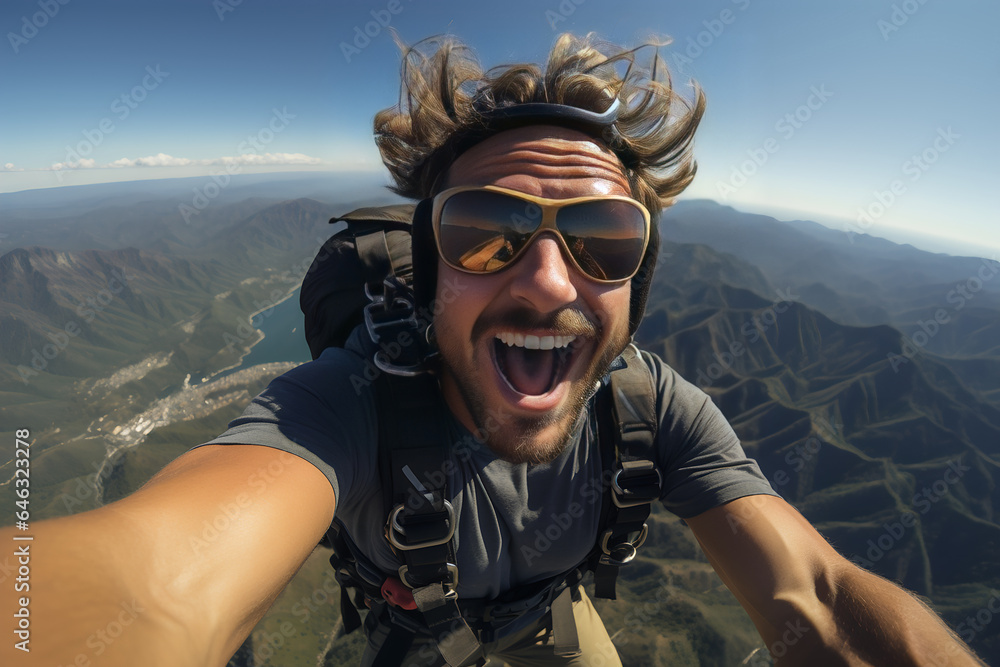 Parachutist in the sky Parachutist in the sky