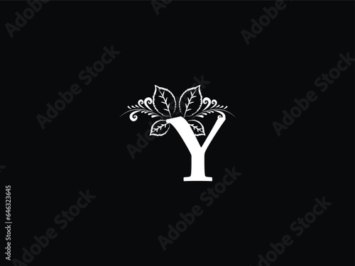 Letter Y logo, Feminine y yy Leaf logo Icon Design For Business