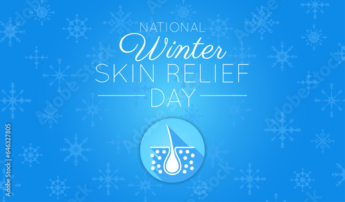 Blue National Winter Skin Relief Day Background Illustration