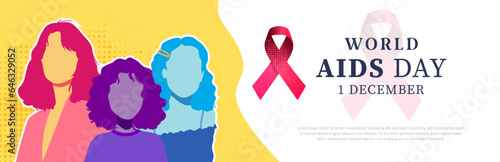 world aids day, 1 december. Prevent AIDS. background design with aids awareness and prevention concept, red ribbon symbol. care about public health