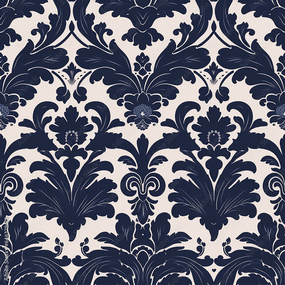 Elegant Damask: Timeless Textile Pattern Elegant Damask: Timeless Textile Pattern