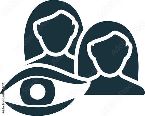 Observes icon. Monochrome simple sign from election collection. Observes icon for logo, templates, web design and infographics.