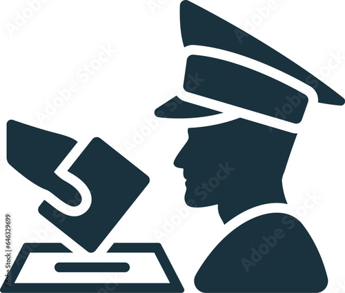 Inspector icon. Monochrome simple sign from election collection. Inspector icon for logo, templates, web design and infographics.